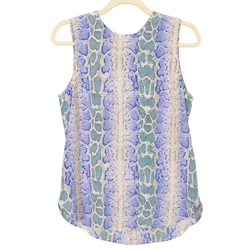 Equipment Lyle Python Snake Print Sleeveless Silk… - image 2